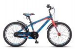 Велосипед 20' рама алюминий STELS PILOT-250 Gent темно-синий/неон-красный, 1 ск., 11' V010 (А21)